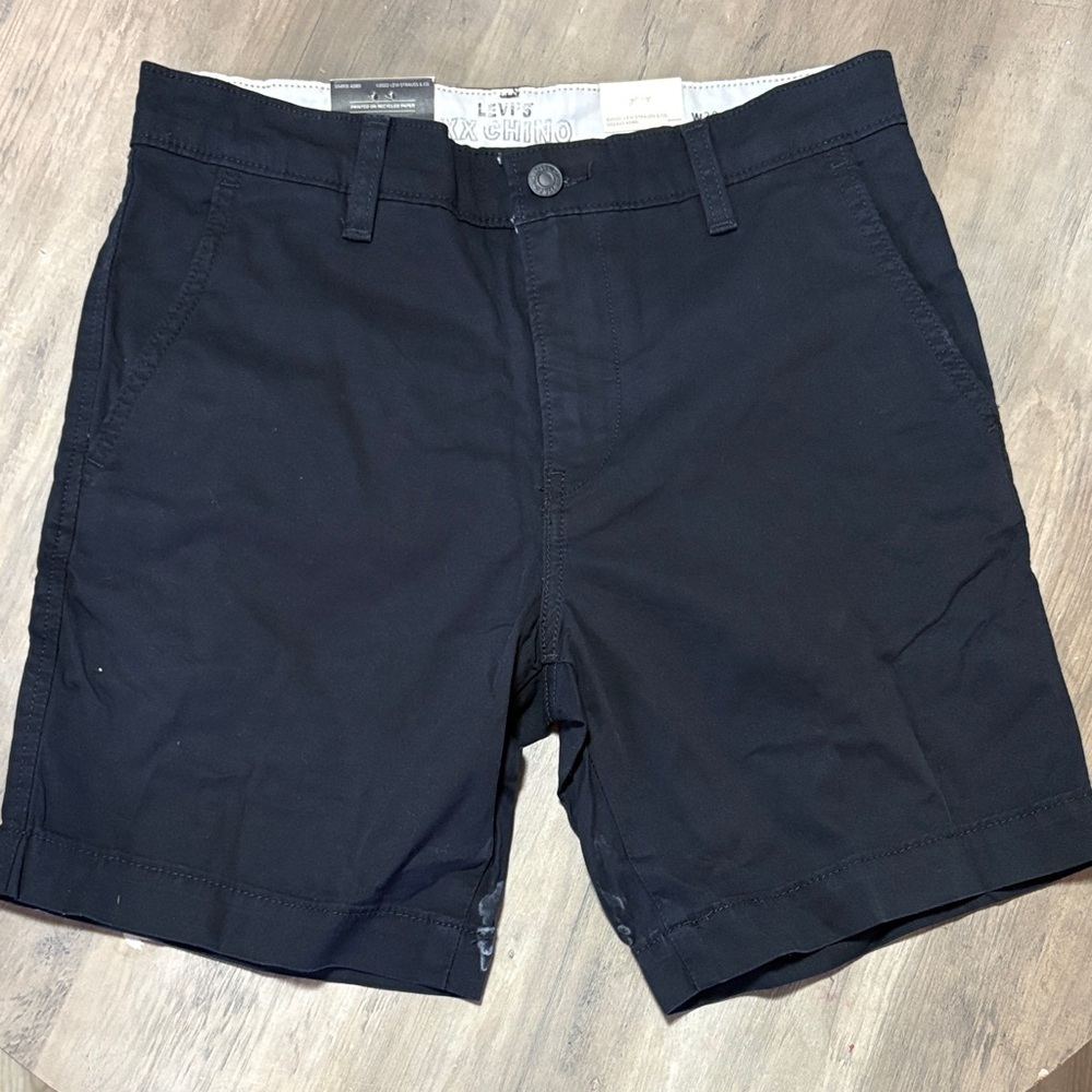 Levi's Men's Dark Navy Flat Front Shorts